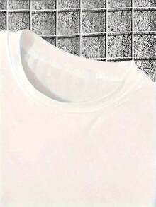 Men's T-Shirt, Printed T-Shirt, Black, Fun, Short Style, Entertaining And Cool T-Shirt, Unique Design, Summer Print, Suitable For Daily And Weekend Wear, Comfortable Clothing For Outdoor Activities. - 白色的 - 查看 4
