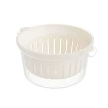 1Pc Mini Double-Layer Fruit Drain Basket, Multifunctional Kitchen Vegetable Washing Colander Basin, Space Saving Design Perfect For Singles Dormitory Apartment Use - Multicolor - View 11