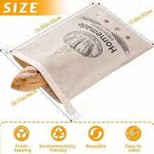 2 Pack Beeswax Bread Bags For Sourdough,Reusable Organic Linen Beeswax Bread Bag For Homemade Sourdough 17 X 12.6 Inches Food Storage Cloth Bag – Freezer-Friendly & Freshness Preservation - Sáp ong (1 gói) - Xem 4
