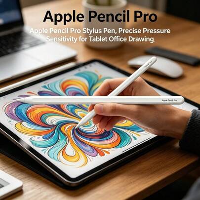 Apple Bút cảm ứng từ tính, nhạy áp lực và độ nghiêng, thích hợp cho việc ghi chú, vẽ và sử dụng văn phòng. Bút cảm ứng thông minh Pencil Pro, gắn liền và có thể sạc lại, di động với thời lượng pin dài, được thiết kế dành cho học sinh vẽ tay.