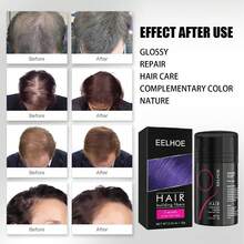 EELHOE Hair Building Fiber Powder, Instant Hairline Shadow & Root Concealer – Fills Bangs & Bald Spots In 5 Seconds, 16H Sweat & Oil Control, Lightweight & Non-Greasy Volumizing Fibers, All Hair Types & Colors, Perfect For Daily Use & Special Occasions - Brown - View 3