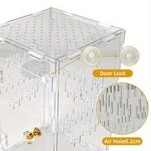 1 hộp nuôi thú cưng hình vuông trong suốt bằng acrylic, thiết kế tối giản sáng tạo dành cho chuột hamster, rùa và bò sát. - Nhiều màu - Xem 5