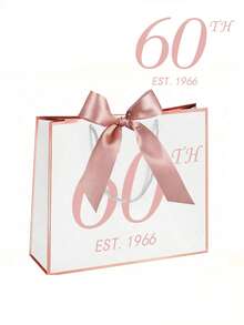 Bolsas de papel de regalo conmemorativas para cumpleaños 18/30/40/50/60/70, adecuadas para hombres y mujeres, elegantes bolsas de papel de regalo negras y doradas, bolsas de compras para regalos de fiesta de aniversario, decoración de bolsas de compras para envolver regalos - Multicolor 3 - Ver 17