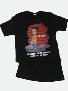 Camisetas estilo animeStanding on Business T-Shirt, Funny Streetwear Graphic Tee, Black Culture Statement Shirt, Unisex Hip Hop Style Top, Gift for Him,Camisetas con diseños gráficos para niños pequeños, Camisa de manga corta para hombre,aptas para el uso diario,Camisa de mujer,Camiseta de apoyo al Mundial,Camisetas con temática de primavera 2026 - Negro - Ver 1