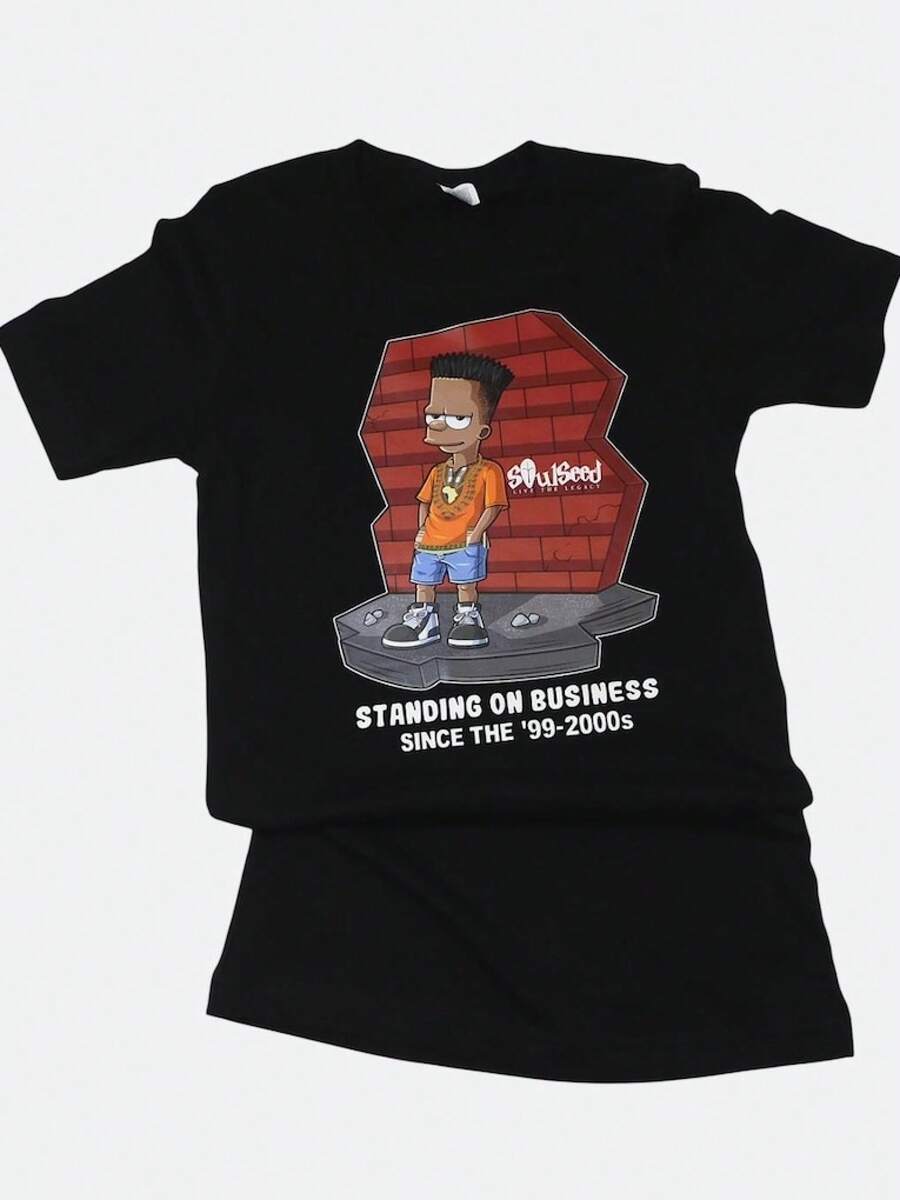 Camisetas estilo animeStanding on Business T-Shirt, Funny Streetwear Graphic Tee, Black Culture Statement Shirt, Unisex Hip Hop Style Top, Gift for Him,Camisetas con diseños gráficos para niños pequeños, Camisa de manga corta para hombre,aptas para el uso diario,Camisa de mujer,Camiseta de apoyo al Mundial,Camisetas con temática de primavera 2026 - Negro - Ver 1
