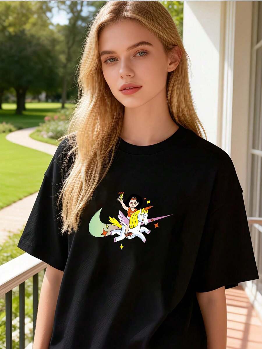 Women T-Shirts - Black - View 1