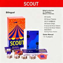 Oink Games Scout 卡牌游戏 - 适合所有年龄段 | 节日和特殊场合的理想之选 | 无需电池 | 绝佳的礼物选择，棋盘游戏、卡牌游戏、桌面游戏 - 橘色 - 查看 5