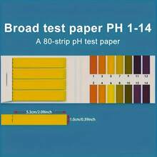 Tiras de prueba de pH 1-14, papel de prueba de calidad del agua para acuario doméstico, piscina, agua al aire libre y prueba de suelo - Multicolor - Ver 2