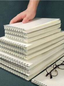 240 Pages Spiral Bound Notebook With Thickened PP Cover, Top Flip Design, Minimalist PP Cover, Smooth Writing, Suitable For Students, Office, Business - A Extra Thick - View 1