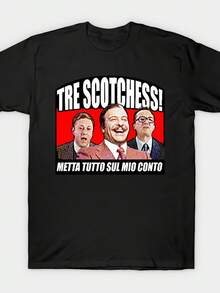 Trois Scotches T-shirt med Calboni, Filini och Fantozzi. Ledig och bekväm. - Svart - Visa 6