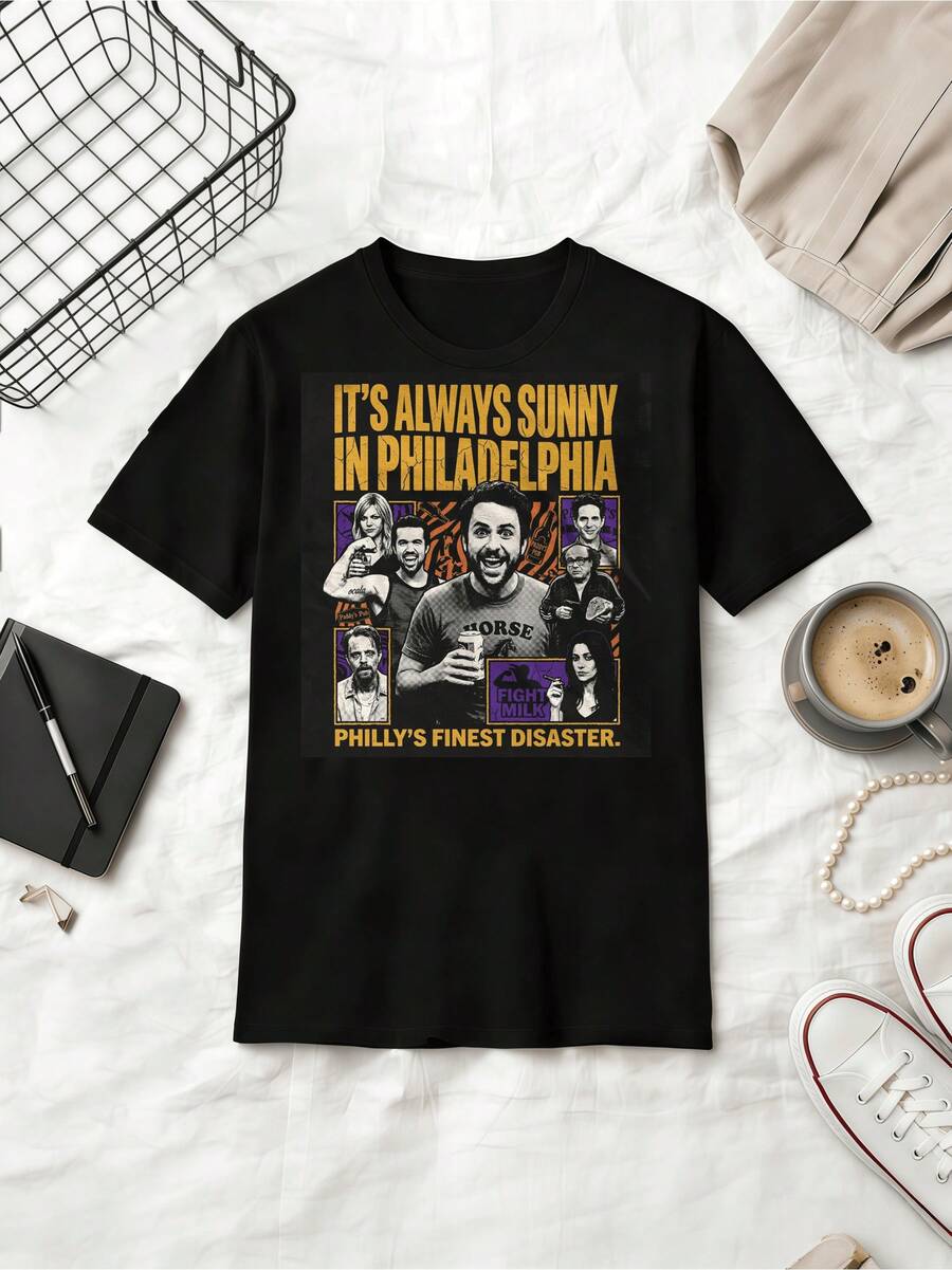 It's Always Sunny In Philadelphia Shirt Sitcom TV Show T-Shirt - Black - View 1