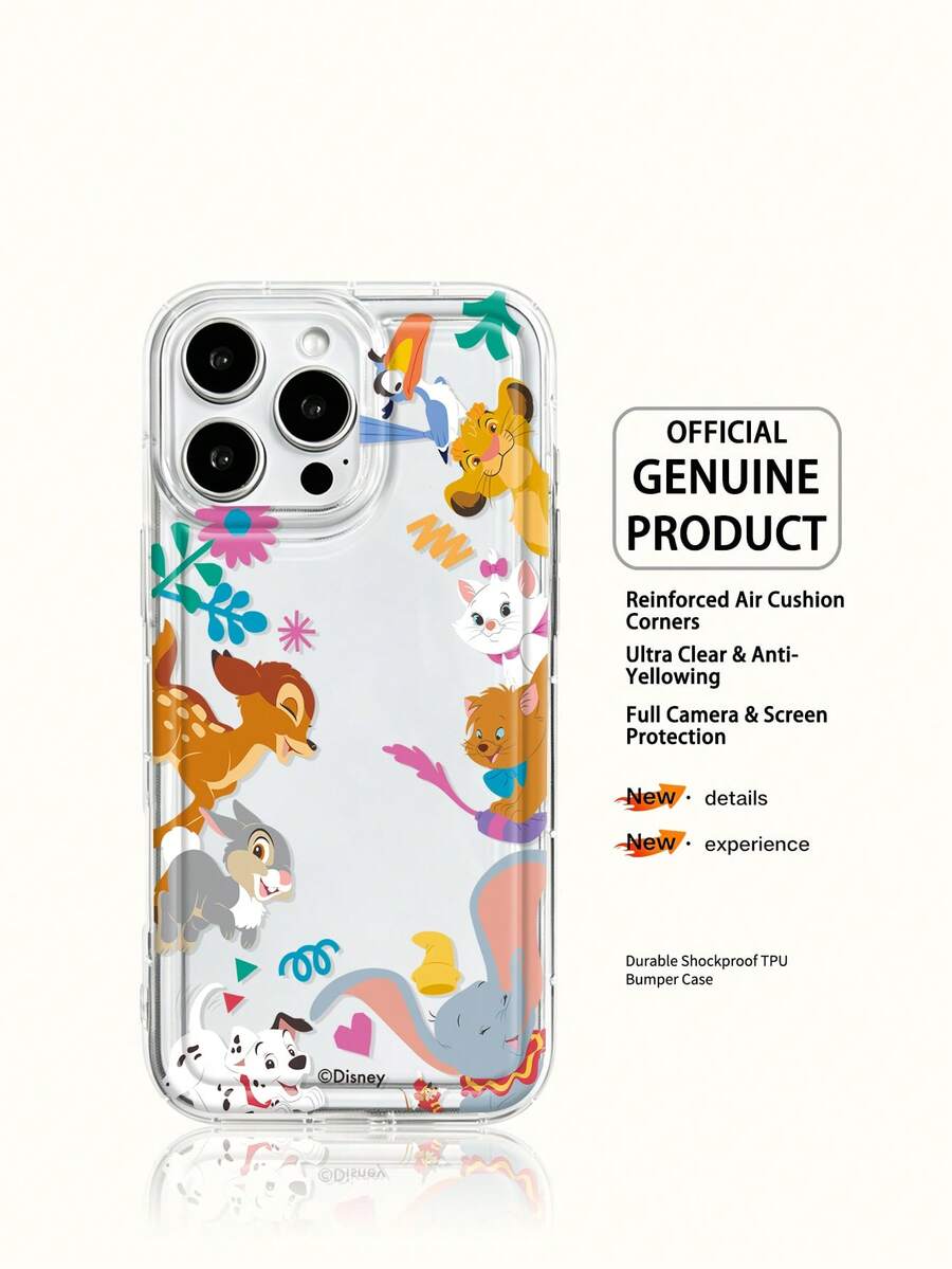 迪士尼米奇米色手机壳，节日礼物，防摔防滑，适用于iPhone 17/17Air/17Pro/17ProMax/11/12/13/14/15/16Pro/16ProMax/14Plus/15Plus/16Plus/15Pro/16ProMax/XR - 無色 - 查看 1