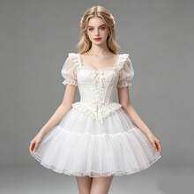 80cm/70cm/60cm/40cm/30cm 新娘禮服內裙 2層/4層 柔軟網紗裙 可調腰圍 蓬鬆襯裙 適用於婚紗、蘿莉塔、Cosplay - 彩色 - 查看 22