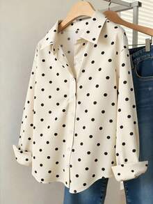 Camisa casual de mujer con estampado de lunares - Multicolor 2 - Ver 6