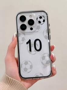 Soccer 1pc Football Pattern Dual-Color Shockproof Phone Case, TPU Material, Suitable As Holiday Gift, Compatible With Apple 11 12 13 14 15 16 Pro/Pro Max/14 15 16 Plus/17, Unisex - Multicolor - View 4