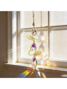 Elegant Butterfly Water Drop Suncatcher, Suitable For Balcony, Window, Yard Decoration, Holiday Gift, Festival Decor, Gift For Girls - A - View 5