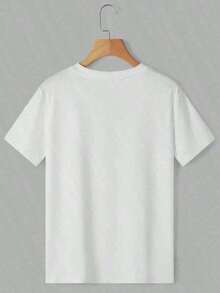Camiseta Básica Casual y Sencilla para Mujer con Estampado de Corazón y Mariposa - Estilo Urbano Vintage, Unisex, de Algodón, Manga Corta, Cuello Redondo, Oferta de  Relámpago Blusas Bonito 100% Cotton - Blanco - Ver 3