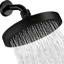 6 Inch Shower Head High Pressure Waterfall Bathroom Showerhead Adjustable Angles - B - View 1