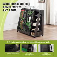 Gray Wooden Golf Bag Storage Rack - Grey - View 5