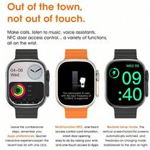 Microwear AI Voice Control Smart Watch - Intelligent Assistant + Health . Features: AI Voice Control, ChatGPT Integration, 2.2" Colorful Touchscreen, Customizable Watch Faces, 24/7 Heart Rate/Blood Oxygen/Sleep Monitoring, Multiple Sports Modes, IP68 Waterproof, Calls & Alerts, Stock Tracking, Noise Detection. Suitable For Business, Fitness, Outdoor, Students. Compatible With Android & IOS, 350mAh Battery. - Beige - View 5