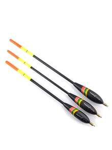 3pcs Copper Fishing Floats, Rock Fishing Floats, Visible Wooden Thick Tail Fishing Floats, Carp Fishing Rod Tackle - Multicolor - View 2