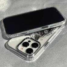 Funda para Teléfono: Calavera de Gato Adecuada para 11, 11PRO, 11PROMAX, 12, 12PRO, 12PROMAX, 13PROMAX, 13PRO, 13, 14, 14PRO, 14PLUS, 14PROMAX, 15, 15PRO, 15PROMAX, 16, 16PRO, 16PLUS, 16PROMAX, 16E, 17, 17PRO, 17AIR, Diseño de Marco de Lente Electrochapado, Duradera, Moderna y Cómoda al Tacto, Fundas para Teléfonos de Alta Calidad para Hombres y Mujeres. - Plateado - Ver 3
