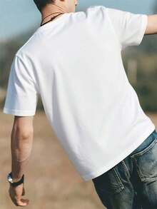 Tienda Local, Camisas de Hombre, Ropa de Hombre, Camisetas Hombre, Camisa de Hombre, Camiseta Lucha Libre 180G Blanca y Negra, Estampado de Luchador, Impresión de Alta Calidad, Cuello Redondo, Corte Holgado Básico, Hombres y Mujeres, Transpirable, Versátil, Lavable a Máquina, Cómoda, Tallas S ~ 3XL, Uso Diario, Casual, Deportiva, Esencial el Verano. - Blanco - Ver 3