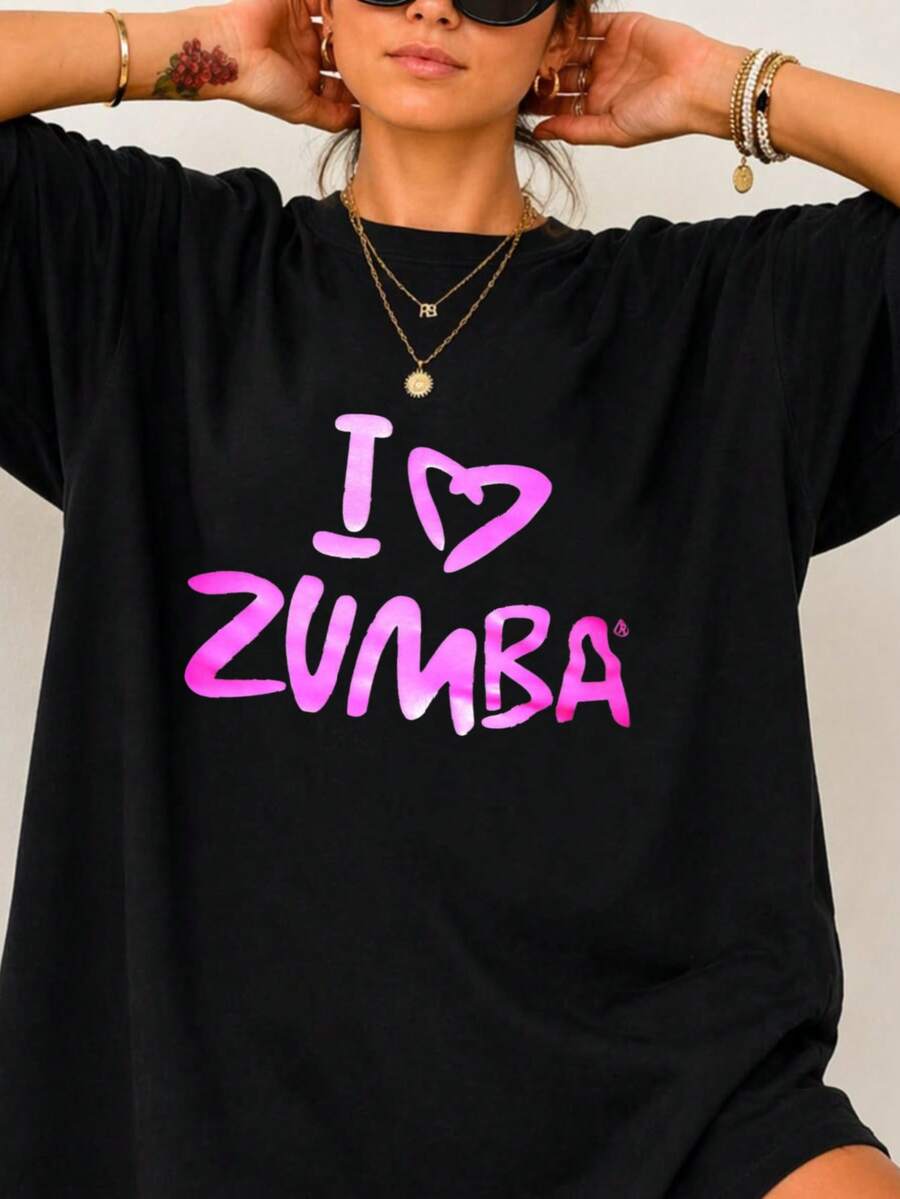 1 Piece 180g Women's T-Shirt, Men's T-Shirt, Casual Cotton Crew Neck T-Shirt. Women's Sports T-Shirt. Designed By Y2K Artists In The Bababask Style, Made From 100% Pure Cotton. Creative Cartoon Pattern Design, Comfortable Short Sleeves, Zumba - 黑色4 - 查看 1