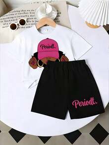 Camisetas y pantalones cortos con estampados infantiles, conjuntos de ropa para niñas, ropa para niñas, conjuntos de niña, trajes de niña, pantalones cortos de niña, camisetas para adolescentes, ropa de verano para adolescentes, ropa para niñas. - Blanco - Ver 6