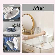 Flushable Wipes Box Dispenser Compatible, Keeps Wet Tissue Clean And Fresh, Refillable Wet Wipes Container, Wipe Holder For Baby And Adult, With Non-Slip Base, Easy Open Sealing Design Lid, For Home - Trắng - Xem 5