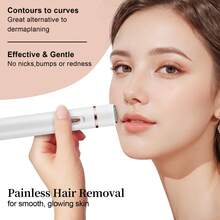 Conduroma 3-In-1 Rechargeable Eyebrow Trimmer For Women & Men – Portable Facial Hair Trimmer With Nose Trimmer Head, Replaceable Precision Cutter Heads And Adjustable 2/3/4mm Comb Lengths For Face, Beard, Eyebrows, Legs & Underarms. - White - View 11