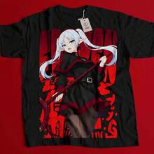 Camiseta R Frieren, Camiseta vintage Frieren, Camiseta Frieren para fans, Camiseta Frieren, Camiseta otaku, Camiseta de anime, Camiseta de manga y cómic T1EE 220G, algodón puro, manga corta para hombre y mujer, tejido grueso, resistente a las arrugas y que no se deforma fácilmente. Estilo sencillo y versátil, ligero y transpirable, perfecto para ir al trabajo, viajar, acampar, ir de compras y para el tiempo libre diario. - Negro - Ver 1
