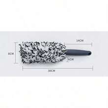 1pc Ultra-Fine Fiber Long Handle Tire & Wheel Cleaning Brush, Suitable For Cars - A - View 5