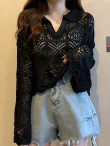 Women Knit Tops - Cream - View 5