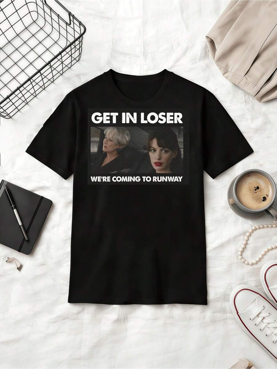 Get In Loser We're Coming To Run Shirt - Black - View 1