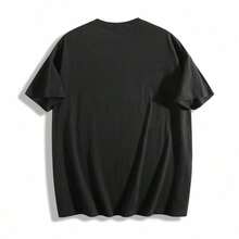 Cute Unisex Premium Casual T-Shirts, Plus Size, Umbrella Print T-Shirt - Vintage Style, Summer Beachwear For Women, Perfect For Vacation And Everyday Wear, Unisex T-Shirt, Suitable For Casual Daily Outings, Short Sleeve Summer Top, Retro Y2K Print T-Shirt - 黑色 - 查看 2