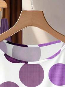 Conjunto de 2 piezas de blusa con lazo y pantalones rectos para mujer, informal - Multicolor - Ver 4