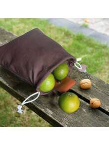 1pc Outdoor Foraging Bag, Harvesting Storage Bag, Portable Multi-Function Canvas Waist Bag, Tool Bag, Camping Storage Bag - Multicolor - View 3