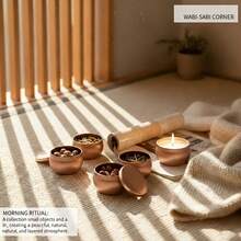 52pcs Rose Golden Candle Jar Making Set | 2.2 Oz Round Iron Empty Candle Jars, Portable, Suitable For Various Craft Projects And Special Occasions, Includes 8 Jars, 8 Wick Holders, 16 Wicks, 20 Sticker Sheets, Reusable - 52pcs/set - View 7