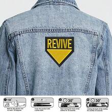 1 pieza Insignia Bordada Revive | Amarillo, Estilo Casual, Lavar a Mano o Limpieza en Seco Profesional, Marca Rhuagyp - A - Ver 3