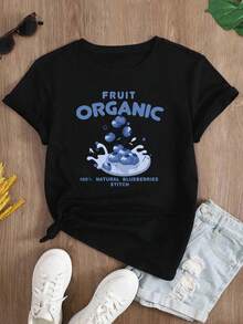 Women's Black Oversized Summer T-Shirt With "Nashville Music City" And Guitar Print. Loose-Fitting Crew Neck T-Shirt With Vintage Guitar And Rose Design. - YH546-黑色 - 查看 2