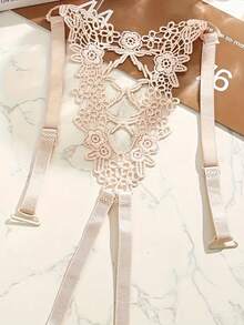 1pc Rose Flower Criss-Cross Butterfly Bra Strap, Lace Backless Bra Strap, Transparent Strap, Non-Slip Fashion Invisible Strap, Suitable For Daily Use - Multicolor - View 12