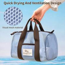 DANYCASE Túi đi biển nhẹ dành cho nữ, túi xách du lịch cỡ lớn dùng cho hồ bơi mùa hè, dây đeo vai có thể điều chỉnh và tháo rời, 3 kiểu mang, vật dụng cần thiết khi đi du lịch, túi siêu lớn cho các bà mẹ, chống cát. - Nhiều màu - Xem 5