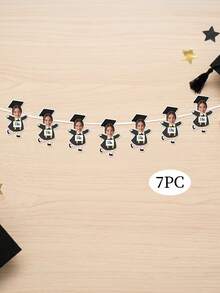 7/14/21pcs Custom Graduation Photo And Text Banner, Personalized Graduate Face Garland, Custom Photo Graduation Garland For Class Of 2026 Party Decor,Personalized Graduate Banner For Graduation Party & Backdrop - Multicolor - View 13