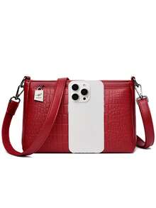 Nova Bolsa de Ombro de Couro PU Macio de Luxo Design para Mulheres 2026 Marca Bolsas e Bolsas Femininas de Alta Qualidade para Senhoras - Vermelho - Visão 7