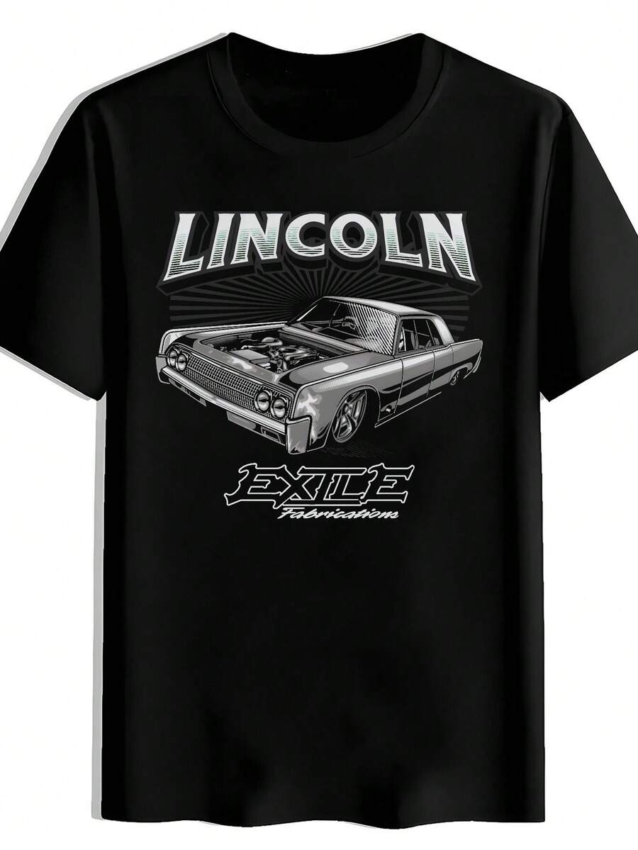 Vintage Modern T-Shirt 2026, Retro Style 1969 For Continental Mark III, Retro Graphic Design T-Shirt - Black Sports Car Design With Logo And EXIF Lettering, Lightweight Wrinkle Resistant Fabric, A Short Sleeve T-Shirt Suitable For Home, Daily Use, Parties And Travel - Perfect As A Gift For Friends Or Family. - 黑色 - 查看 1