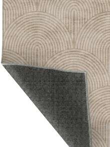 Modern Round Washable Non-Slip Area Rug – Thin Soft Living Room Carpet, Kitchen Rug & Runner, Home Decor Rug - Creamy White - View 5