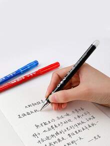 4pcs High Capacity Erasable Gel Pens, 0.7mm Tip, Heat-Resistant Erasable Refills, Red, Blue And Black Ink, Smooth Writing, Great For Schoolwork, Student Stationery, Back To School Essential - Erasable Pen - View 6