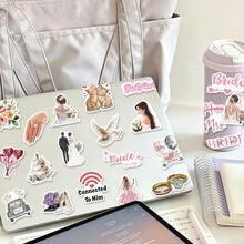 SCXXBSW 50PCS Wedding Season Stickers, Wedding Element Stickers, DIY Decorative Stickers. Perfect For Decorating Phones, Tablets, Laptops, Water Bottles, Suitcases And All Kinds Of Items. - Multicolor - View 3