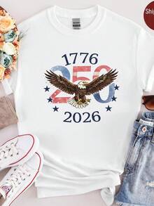 Camiseta Made in AM1erica, Camiseta patriótica con la bandera de EE. UU., Camiseta del 250 aniversario de AM1erica, Regalo patriótico, Camiseta del 4 de julio, Regalo del Día de la Independencia. Camiseta unisex de algodón puro de 220 g, peso ideal para todas las estaciones, adecuada tanto para hombres como para mujeres. Tejido duradero de alta calidad, suave al tacto y de larga duración. Parte superior transpirable. Adecuada para la primavera y el verano de las mujeres, vacaciones, Día de la Madre, Día de la Independencia. - Blanco - Ver 1